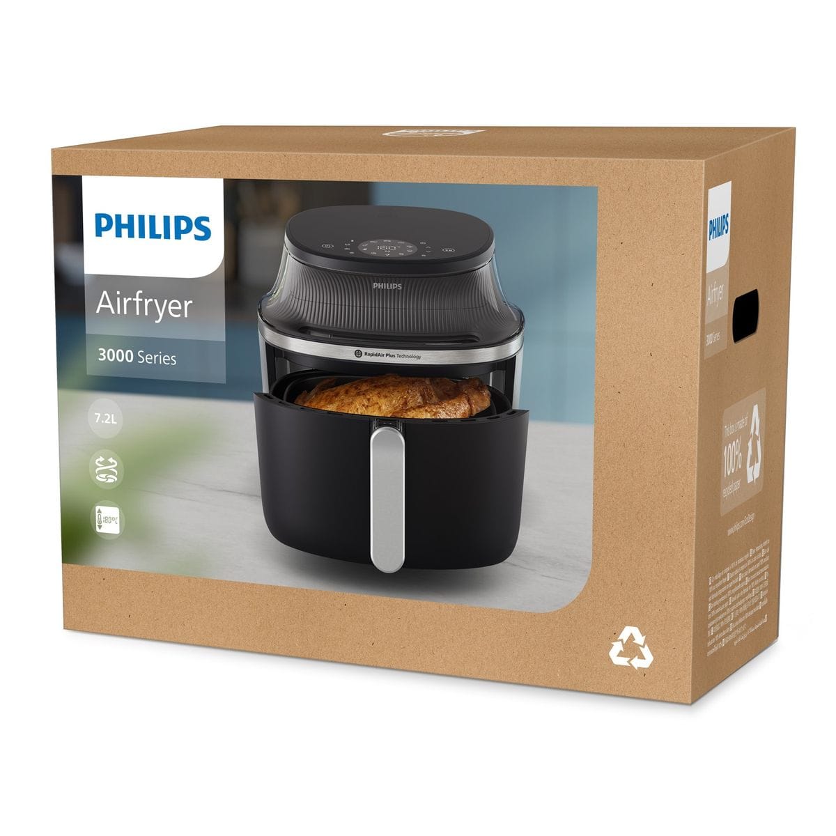 Philips AIR FRYER Philips 3000 Series 7.2L Digital Window Airfryer NA341/00