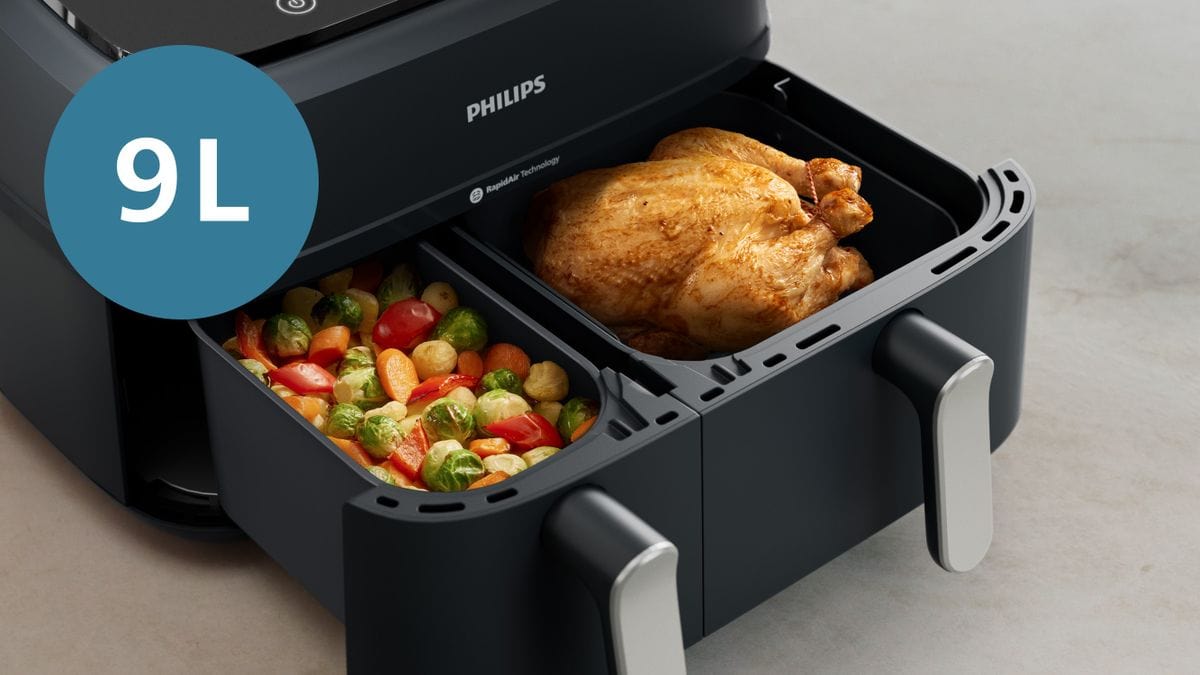 Philips AIR FRYER Philips 3000 Series 9L Dual Basket Airfryer NA351/00 (7765693759577)