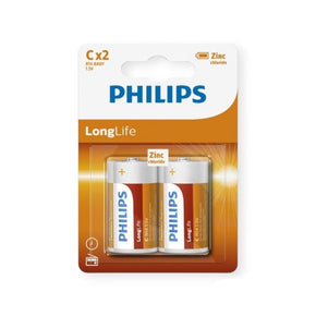 PHILIPS Batteries Philips  Longlife Zinc C Battries 1.5v R14L2B/97 (2098083823705)