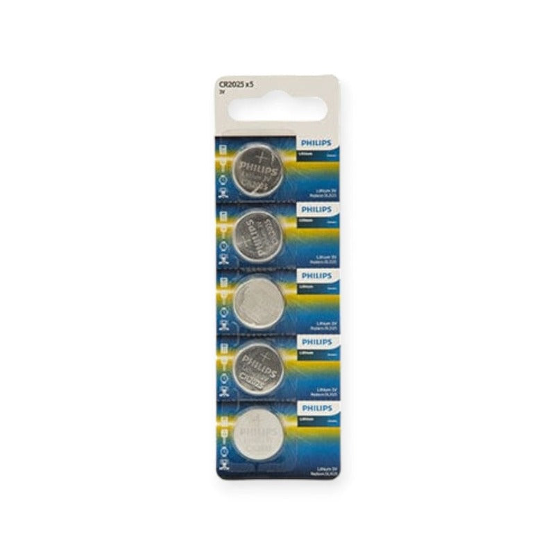 Philips Battery Philips CR2025 x5 Lithium Coin Battery (7403752030297)