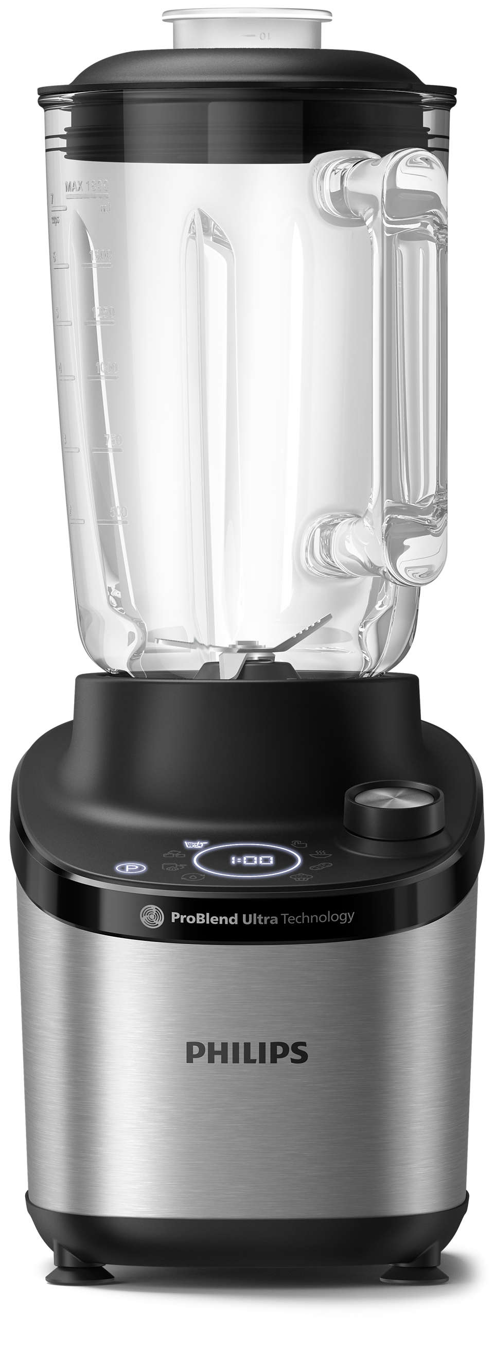 Philips Food Processor Philips Blender 1500W Silver, Black HR3760/00 (7398659260505)