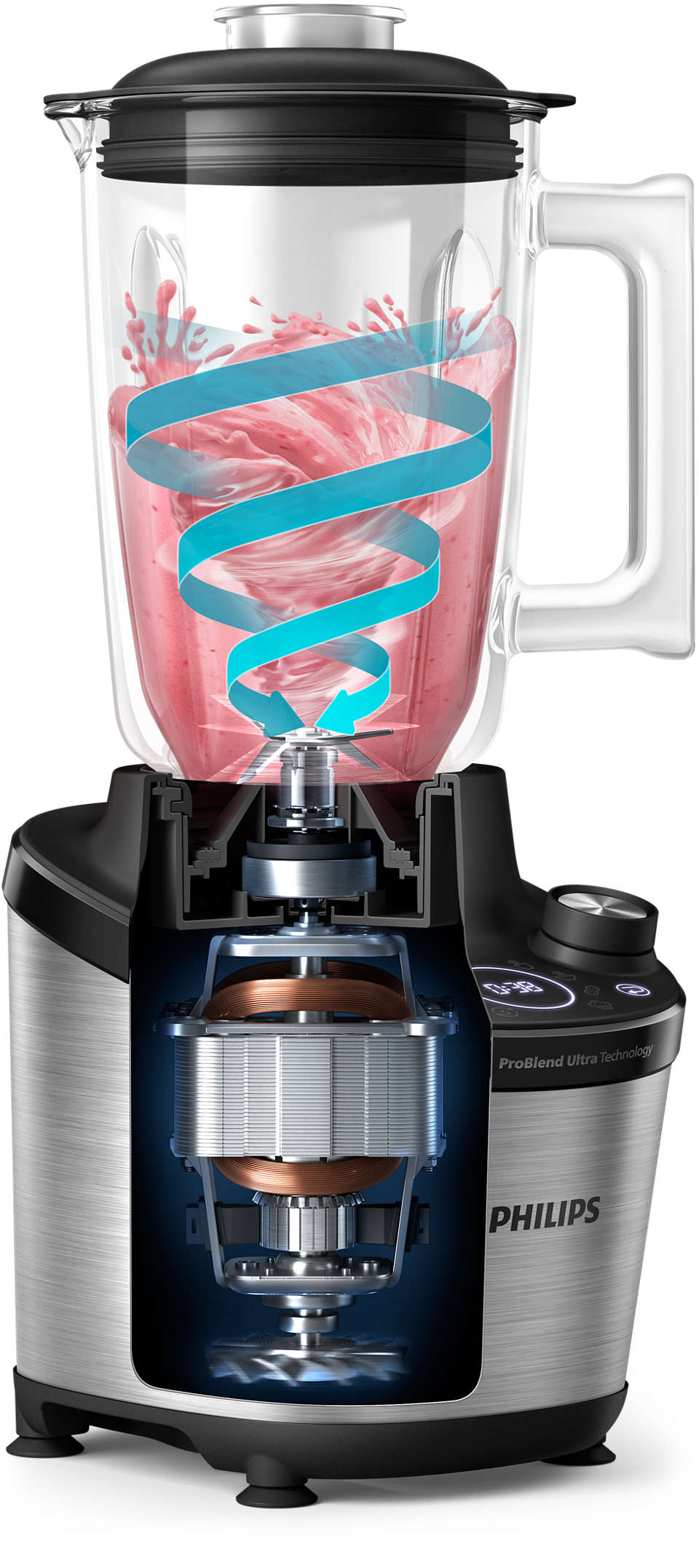 Philips Food Processor Philips Blender 1500W Silver, Black HR3760/00 (7398659260505)