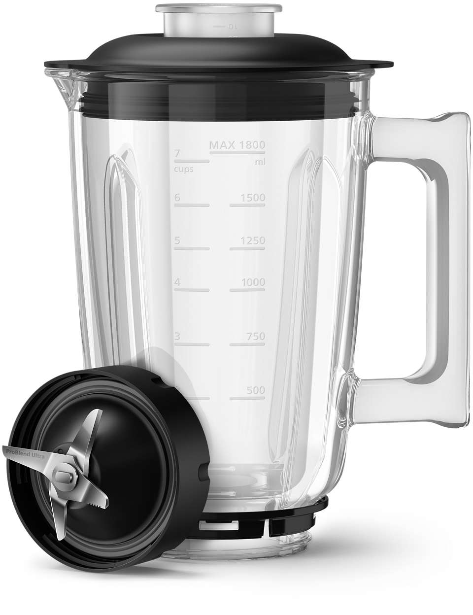Philips Food Processor Philips Blender 1500W Silver, Black HR3760/00 (7398659260505)