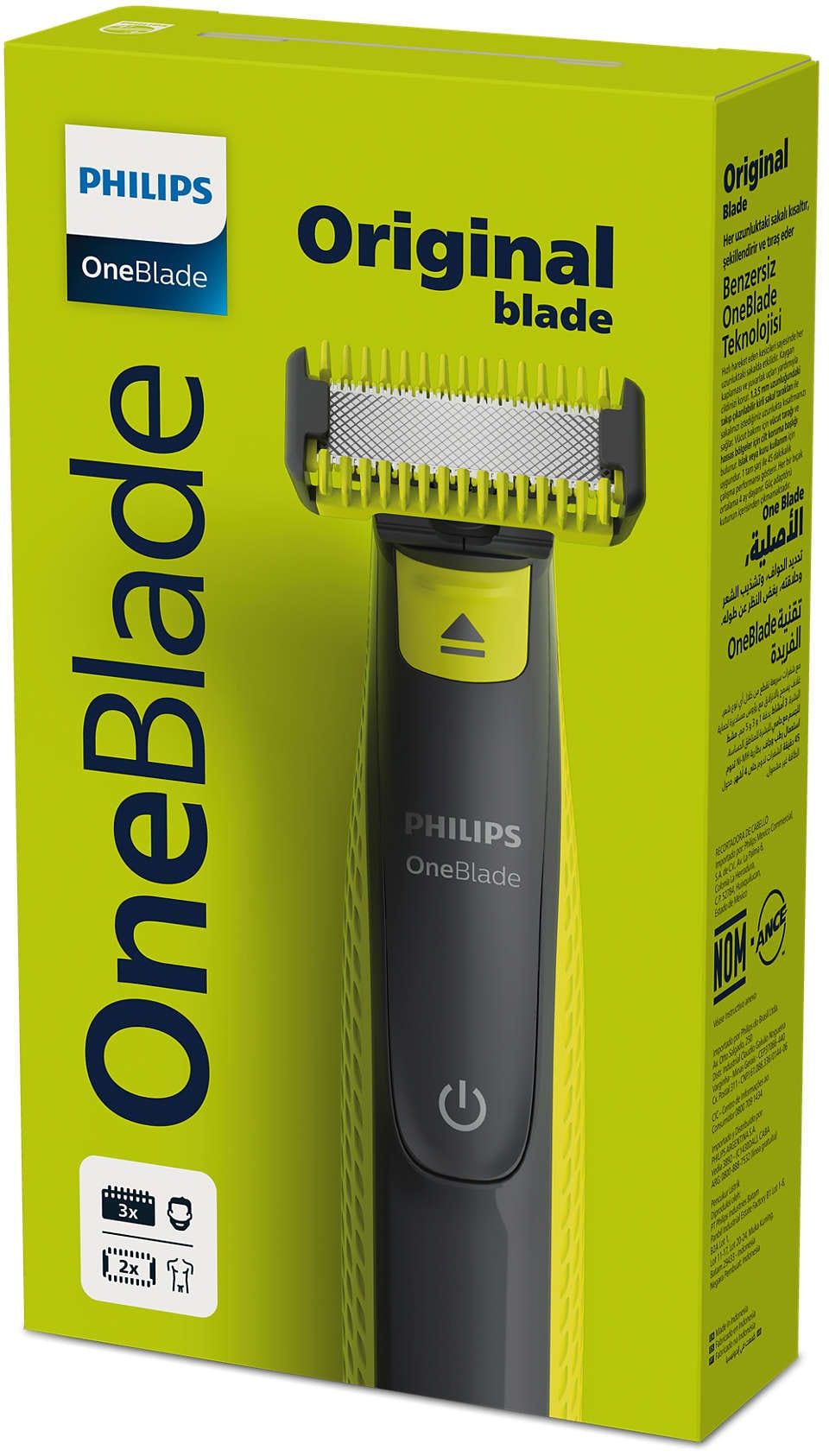 Philips One Blade Razor Blue Philips One Blade Face And Body Groomer QP2824/10 – MHC World