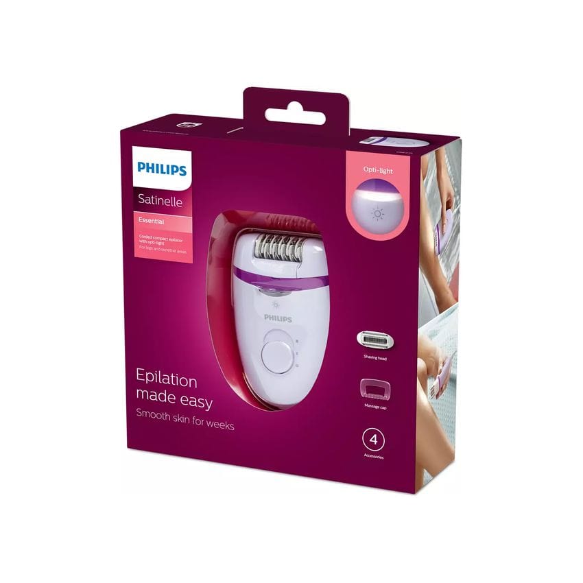 Philips Shaver Philips Satinelle Essential Epilator W/opti & 4 Accessories  BRE275/00 (7439793913945)