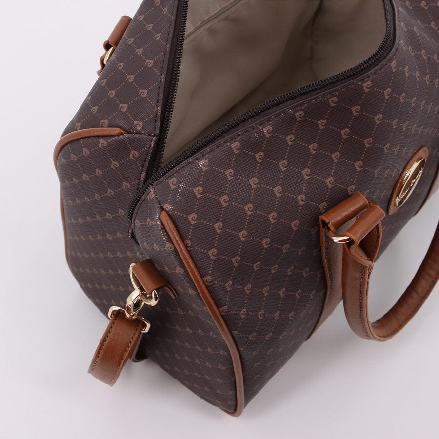 Pierre Cardin Ladies Handbags Pierre Cardin Guliana Core Logo Bowling Bag Brown (7701904293977)