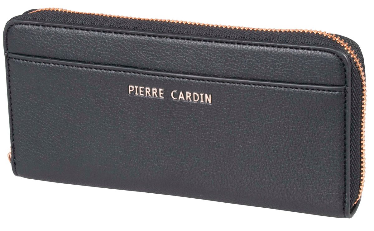 Pierre Cardin Ladies Purse Pierre Cardin Camilla Zip Around Purse Black (7701888532569)