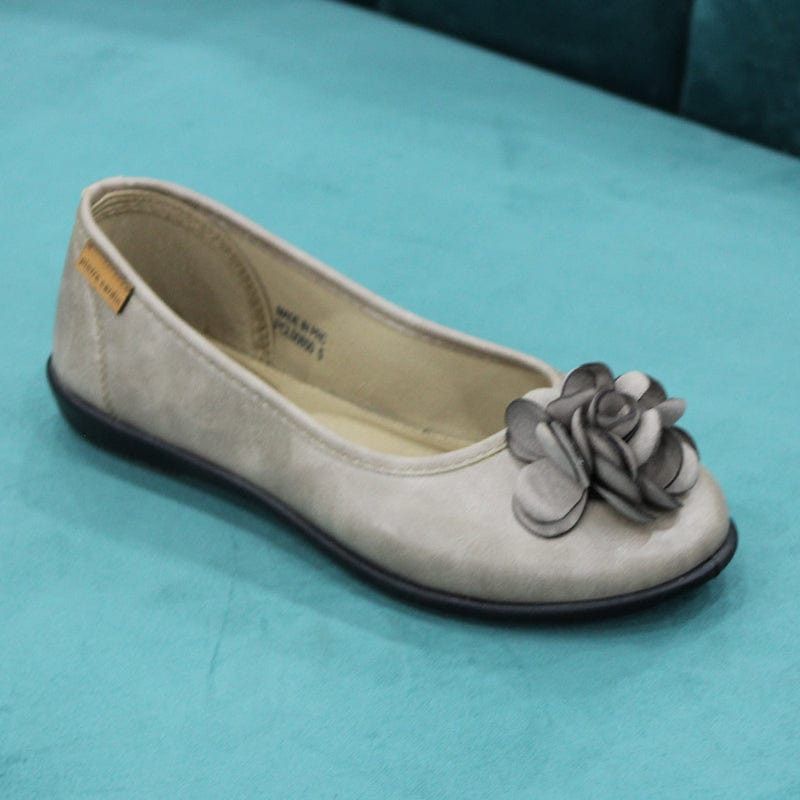 Pierre Cardin LADIES SHOES 4 Pierre Cardin Paloma Flower Ladies Pumps Stone