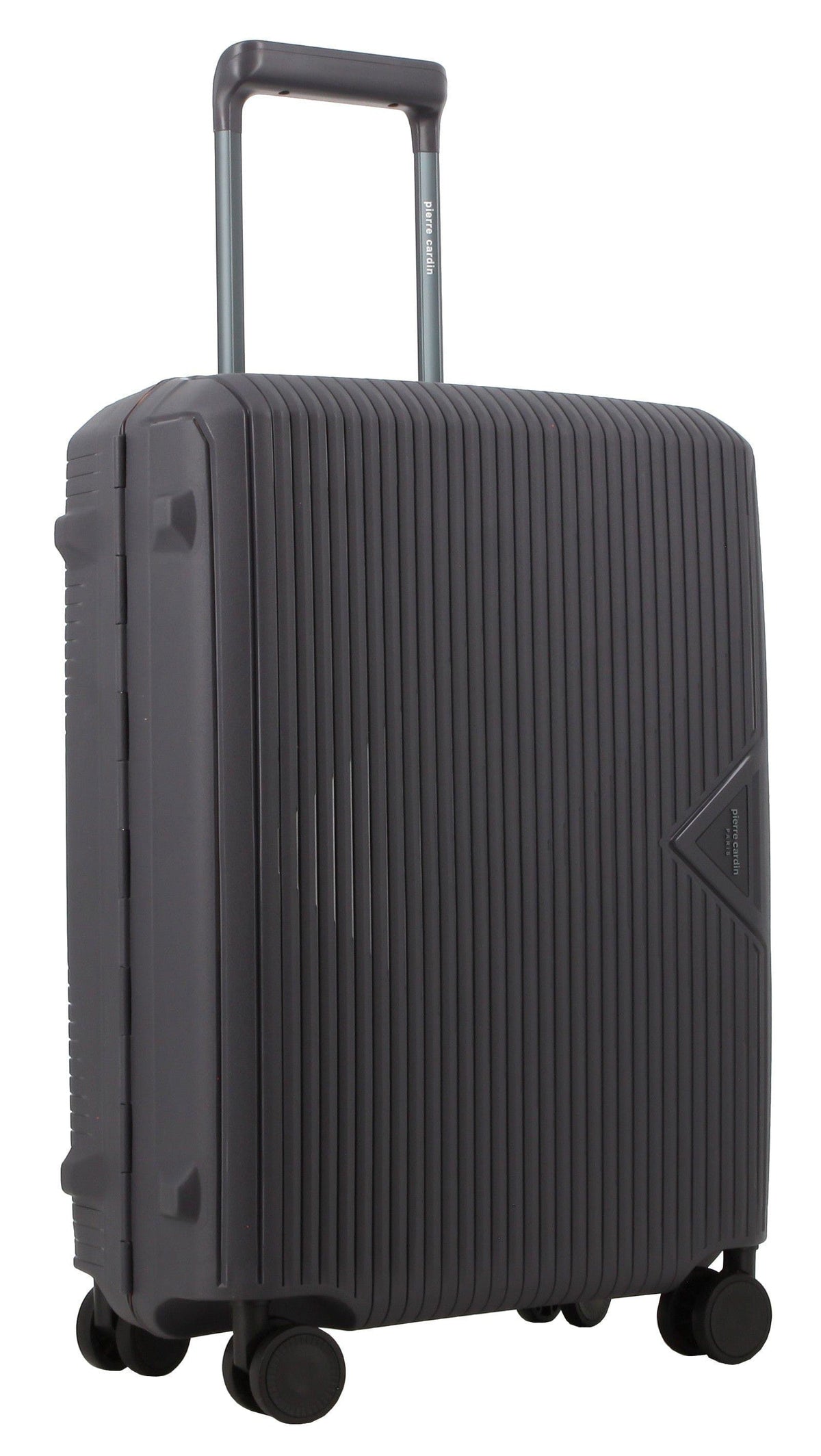 Pierre Cardin Suit Case Pierre Cardin Cannes Case 24 Inch Medium Luggage Charcoal/Orange