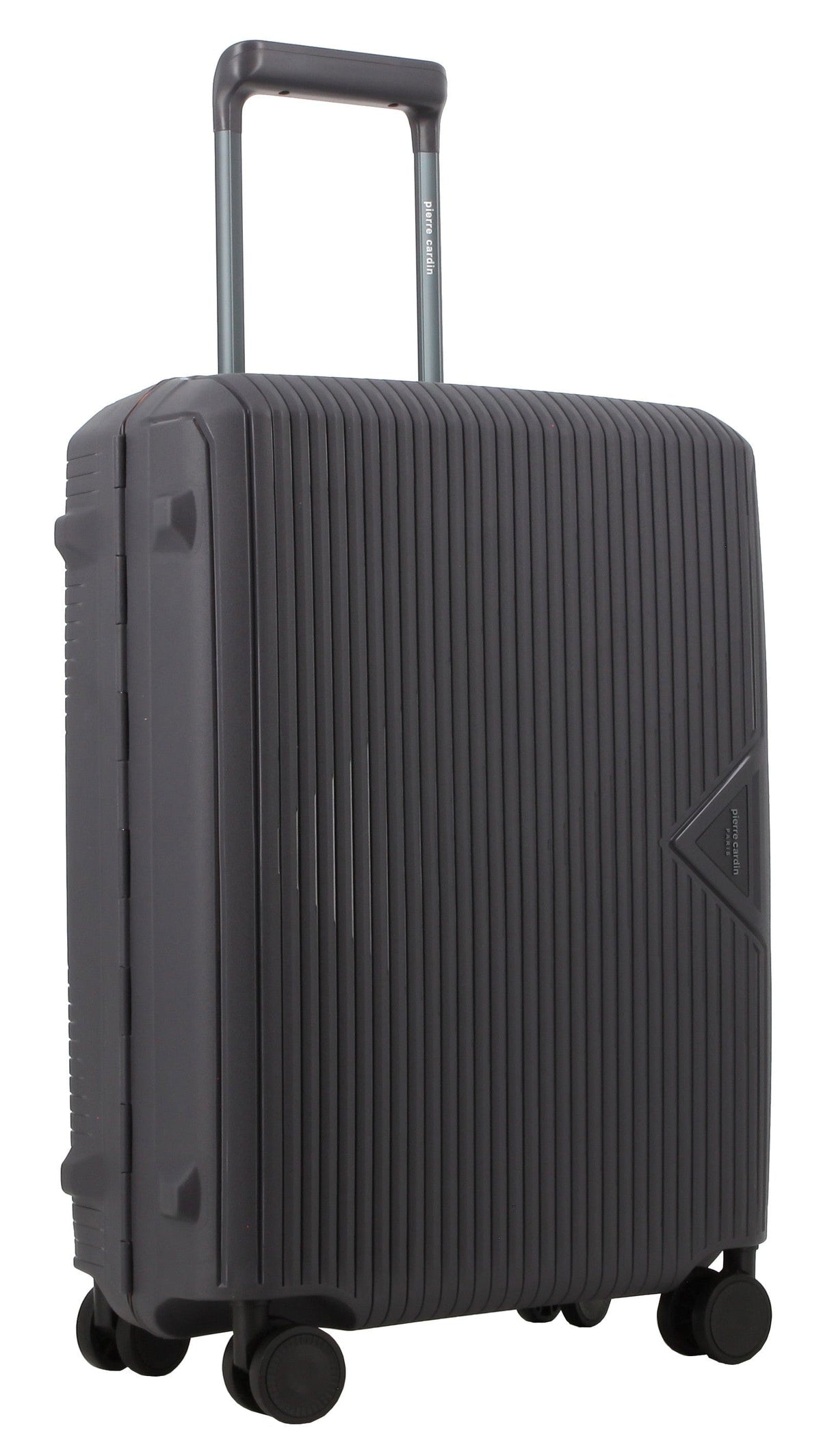 Pierre Cardin Suitcase Pierre Cardin Cannes Case Luggage 20 Inch Charcoal/Orange (7911645380697)