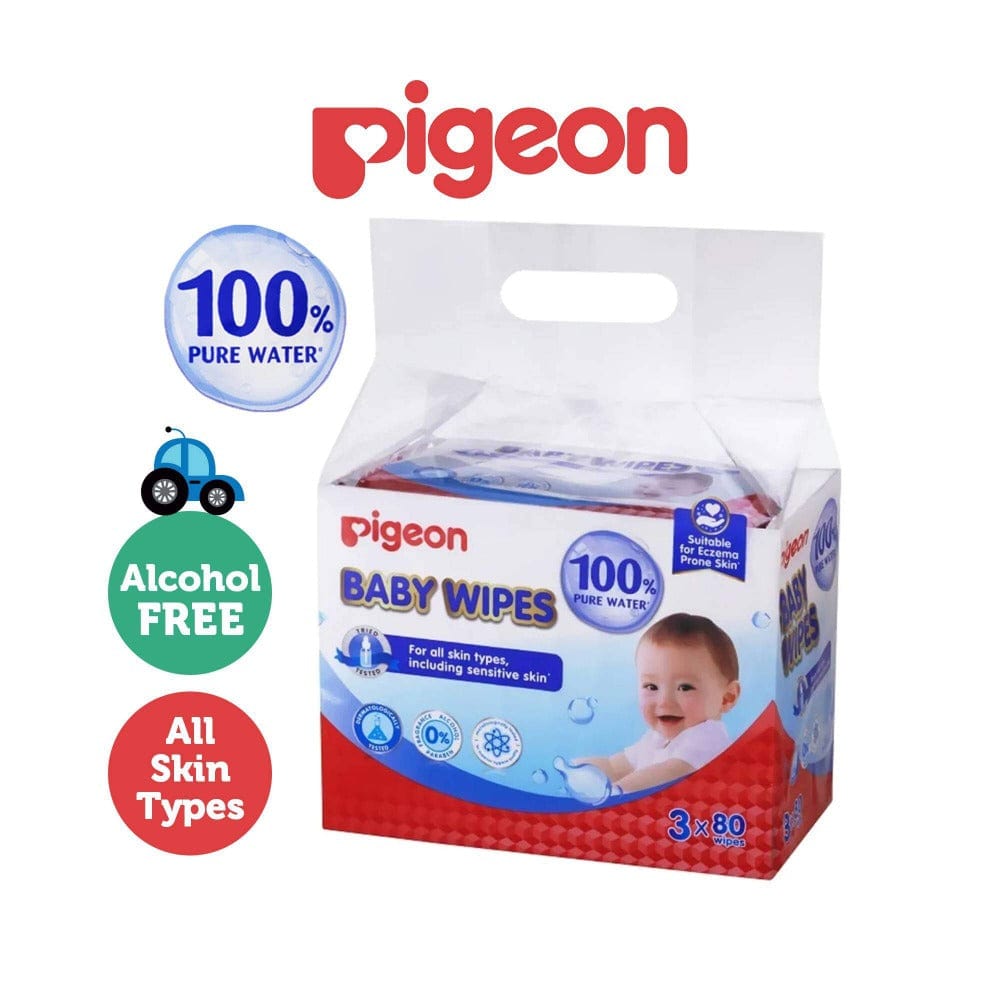 Pigeon Babies & Kids Pigeon Baby Wipes 80s 3 Pack 240 (7425624670297)