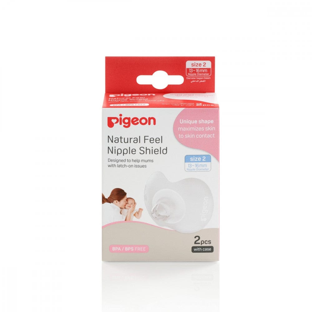Pigeon Babies & Kids Pigeon Natural Feel Nipple Shields Size 2 13-16mm (Silicone Rubber) 2 Piece (7422451810393)