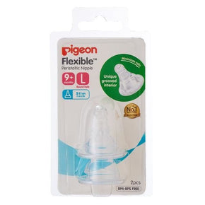 Pigeon Babies & Kids Pigeon Slim Neck Peristaltic Nipple L Hole 2 Piece SEL-1943 (7422823891033)