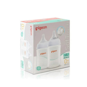 Pigeon Babies & Kids Pigeon SofTouch 3 PP Nursing Bottle Twin Pack 160ml SEL-9455 (7422474190937)