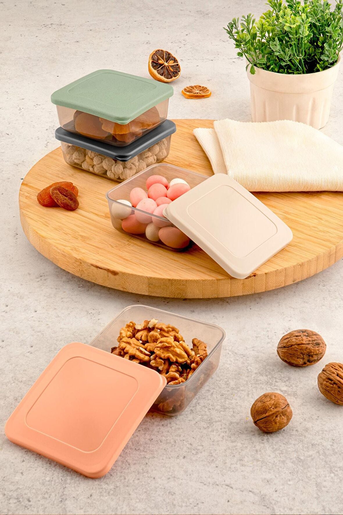 Sun Plast Mini Storage Container with Lid Set of 4 SC-4290