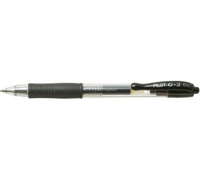 Pilot Tech & Office Pilot G2 Retractable Gel Ink Pen Extra Fine 0.5mm Black BL-G2-5 (7397055594585)