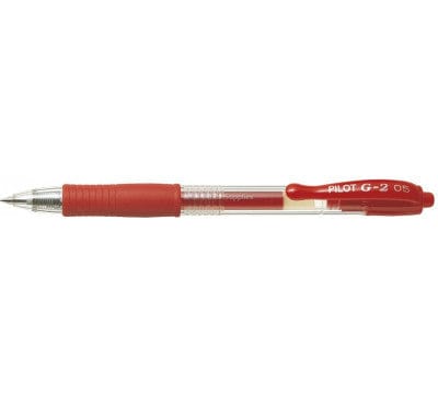 Pilot Tech & Office Pilot G2 Retractable Gel Ink Pen Extra Fine 0.5mm Red BL-G2-5 (7397057953881)