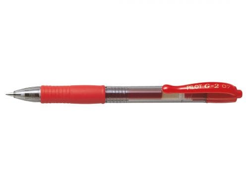 Pilot Tech & Office Pilot Gel Ink Fine Pen 0.7mm Red BL-G2-7 (7397048877145)