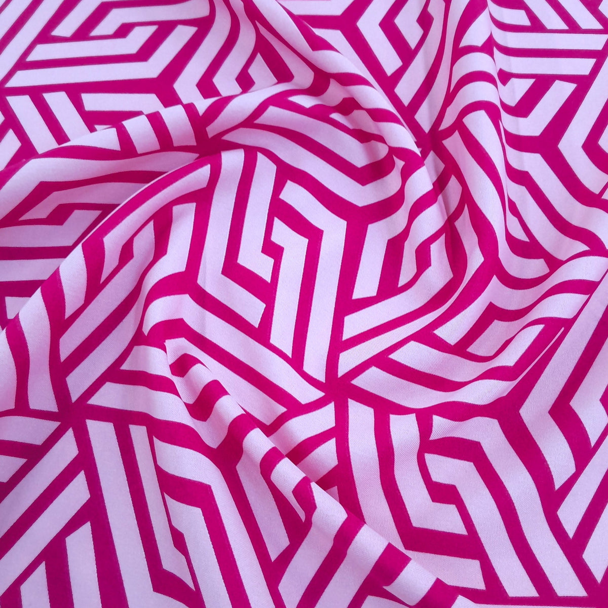 Printed Mini Matt Hepta Pink 140 cm