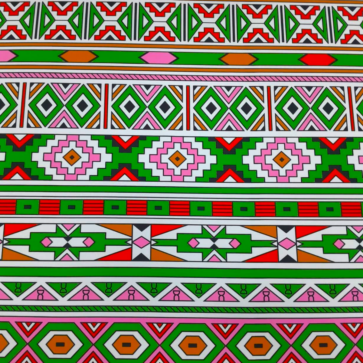 Fabric Printed Mini Matt Ndebele D35 140 cm.