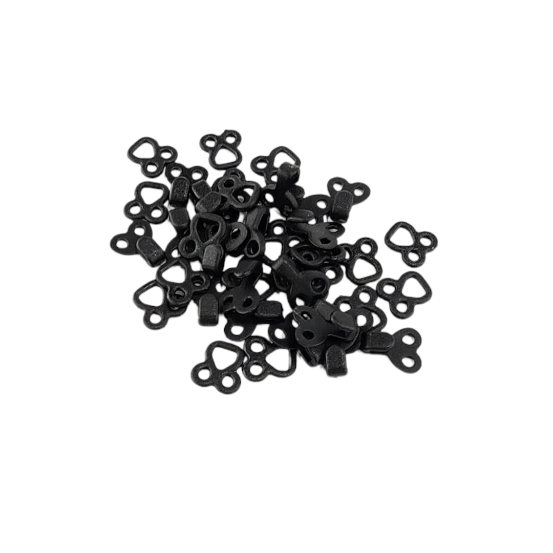PINS HABBY Plastic Hook & Eye 8mm Black (7524560470105)