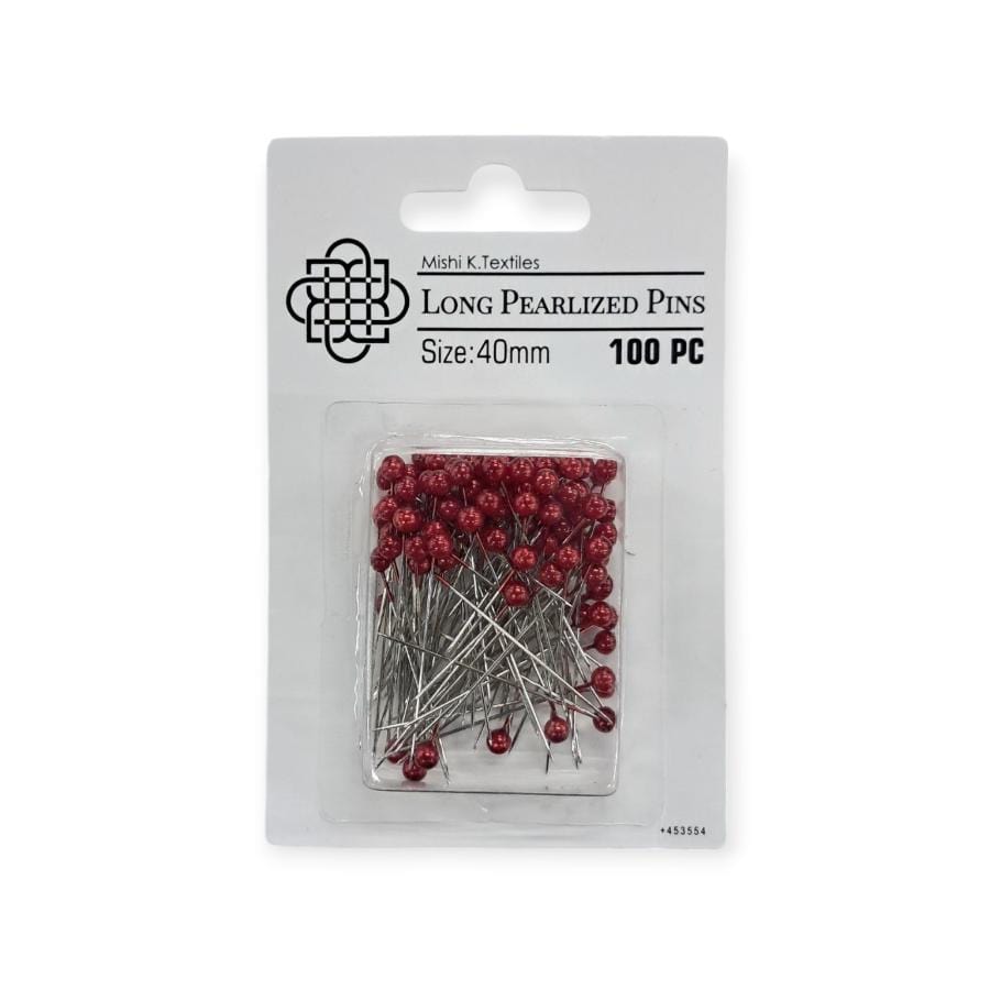 PINS Habby Red Long Pearlized Pins (7817182838873)