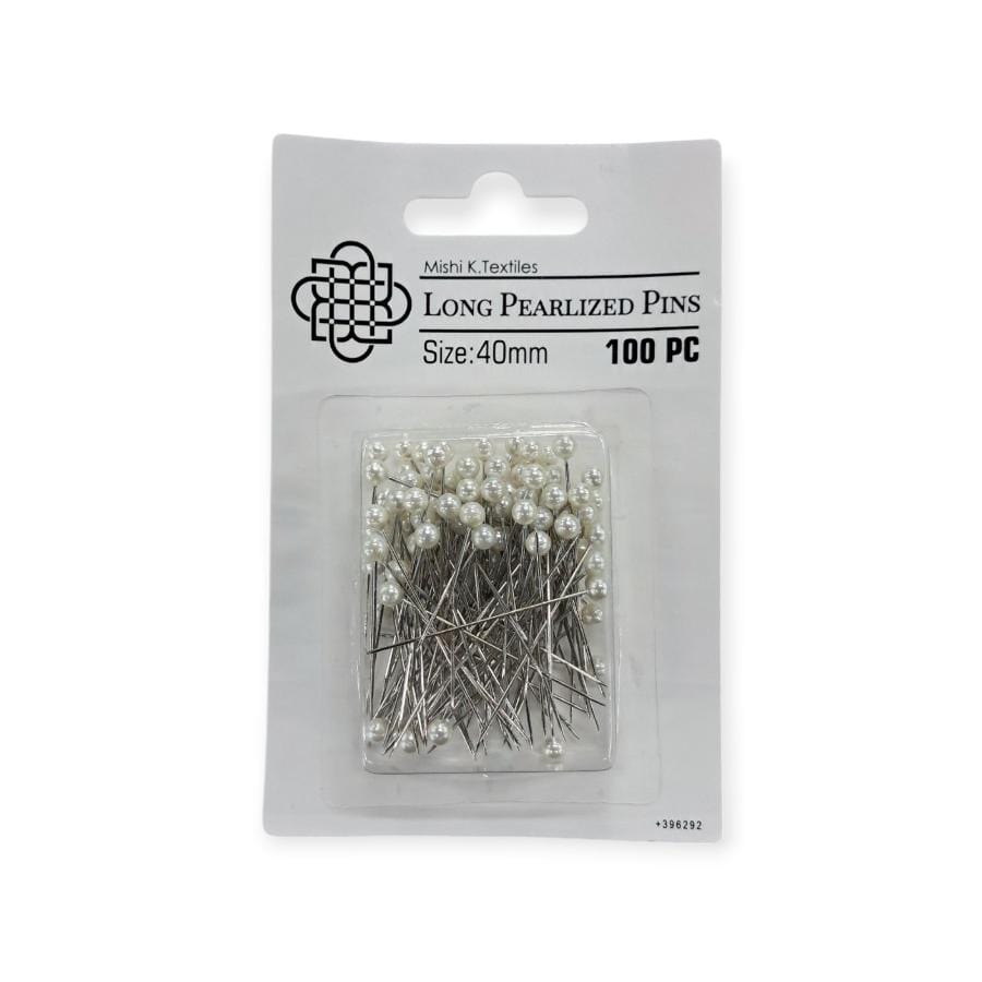 PINS Habby White Long Pearlized Pins (7817182838873)