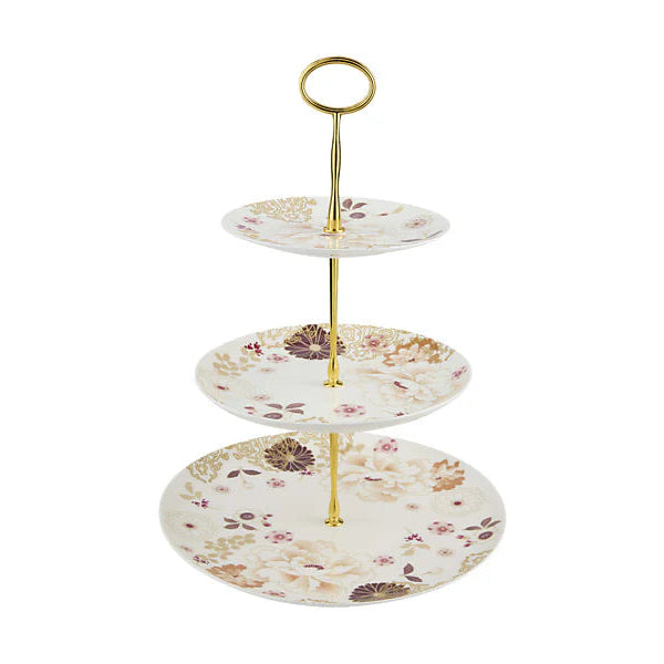 Maxwell & Williams Kimono 3 Tiered Cake Stand 16/20/27.5x37cm White PK0317