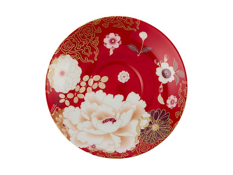 Maxwell & Williams Kimono Cup & Saucer 300ml Red PK0413.