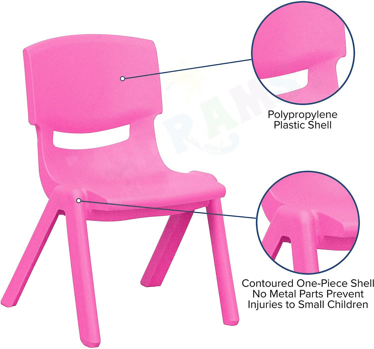 Plastic Chair Babies & Kids Kids Strong Stackable Plastic Chair Cerise Pink (7807358664793)