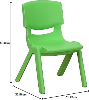 Plastic Chair Babies & Kids Kids Strong Stackable Plastic Chair Green (7807345066073)