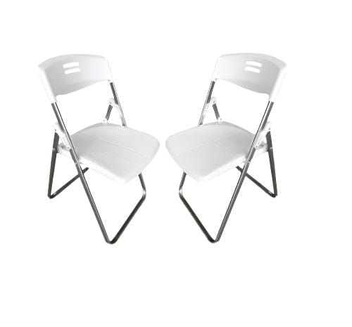 Plastic Chair Plastic Chair Plastic Folding Catering Chair Light Duty White (7801330696281)