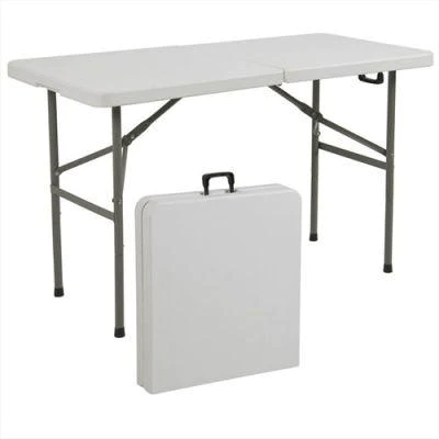 plastic Table table Rectangular Folding Table 1.22cm White ZK-122E (7807714164825)