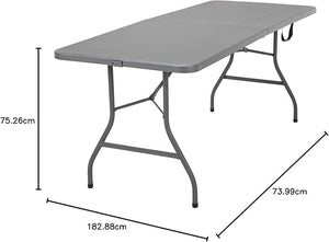 plastic Table table Rectangular Folding Table 1.8M Grey FT-GREY (7876694016089)