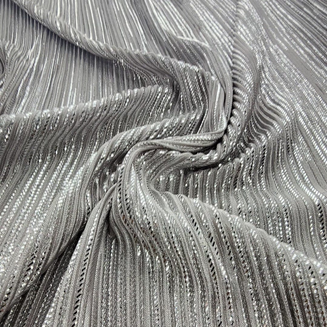 PLEATED SATIN Dress Fabrics Mauve Pleated Foil Opal Fabric 150cm (7564607651929)