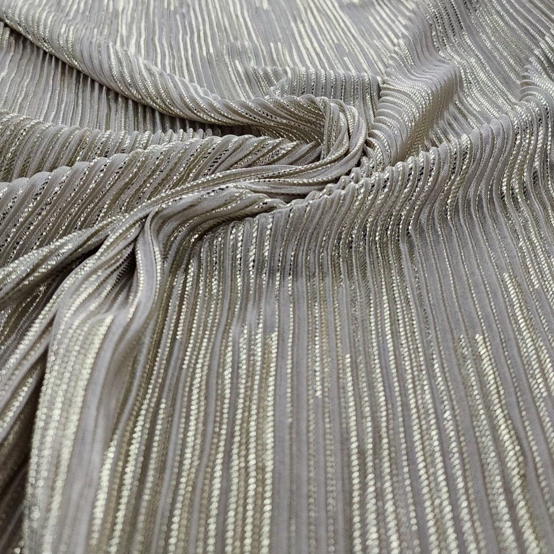PLEATED SATIN Dress Fabrics Pleated Foil Opal Fabric 150cm (7564607651929)