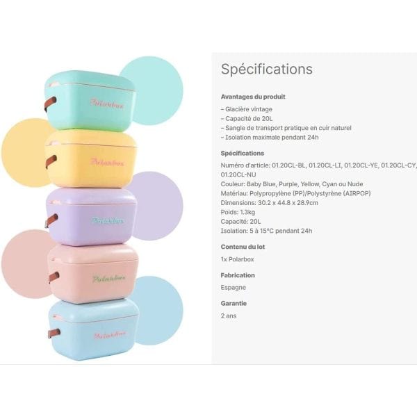 Polarbox Cooler Box Polarbox Classic Sky Blue And Pink 20 Liter 1-9258 10005