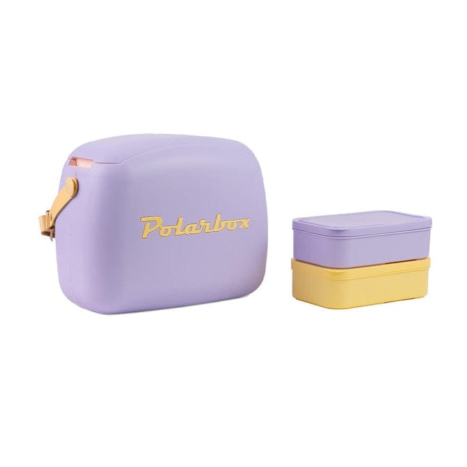 Polarbox Cooler Box Polarbox CoolerBag & 2 Lunch Box Lilac Yellow 6 Liter 10013 (7876881580121)