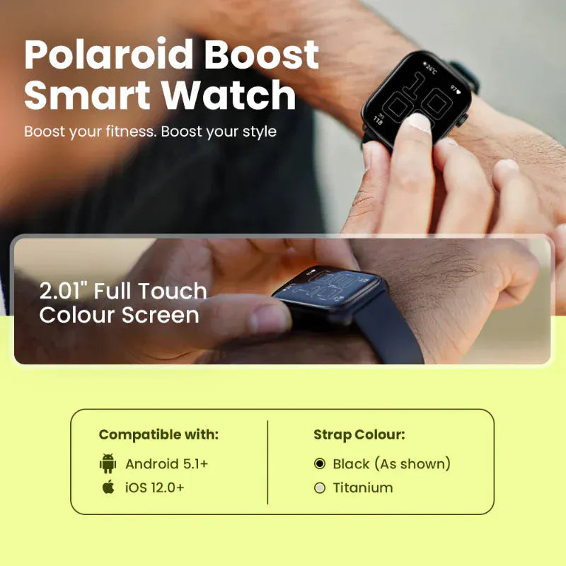 Polaroid Smart Watch Polaroid Boost Smart Watch PA90BK
