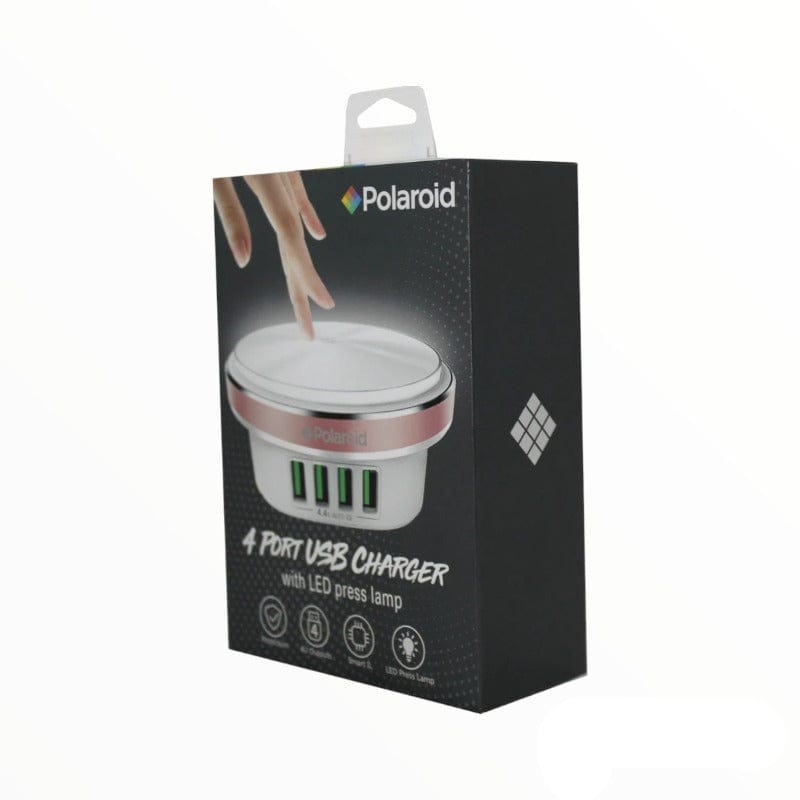 Polaroid USB PORT Polaroid 4 Port USB Charger with LED Press Lamp (7655821082713)