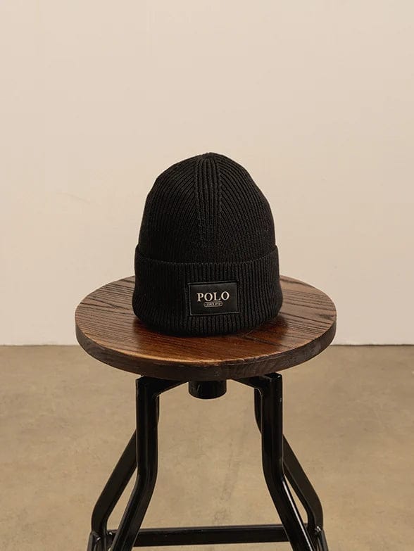 Polo Beanies Polo Wide Cuff Beanie Black (7301062983769)
