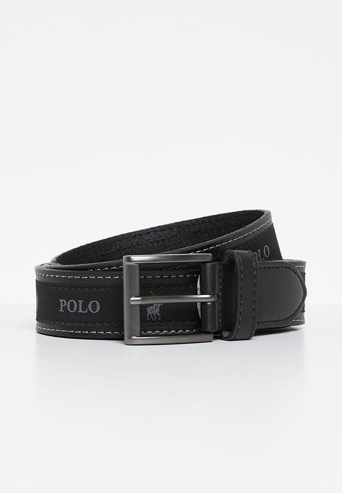 Polo Belts Polo Alessandro Coated Leather Belt  Black (7781710659673)
