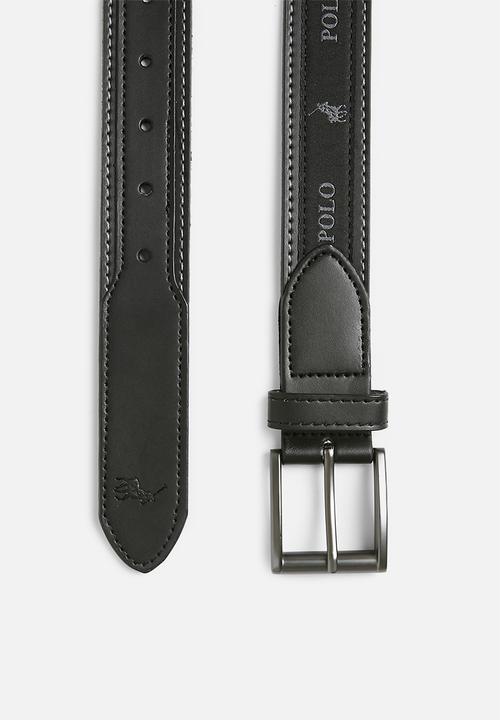 Polo Belts Polo Alessandro Coated Leather Belt  Black (7781710659673)