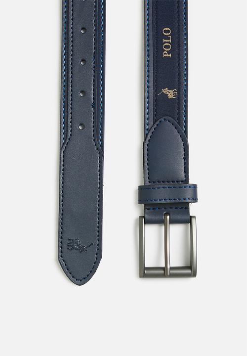 Polo Belts Polo Alessandro Coated Leather Belt Navy (7781709938777)