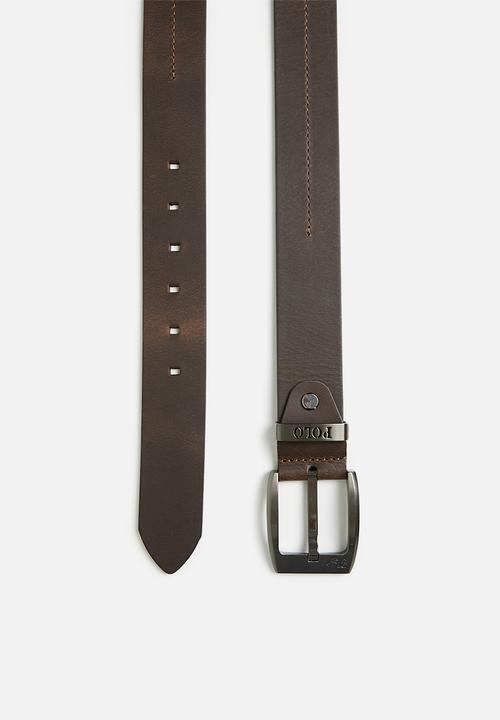 Polo Belts Polo Calvin Leather Belt  Brown