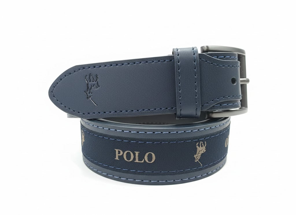 Polo Belts Size Small / Royal Blue Polo Alessandro Coated Leather Belt
