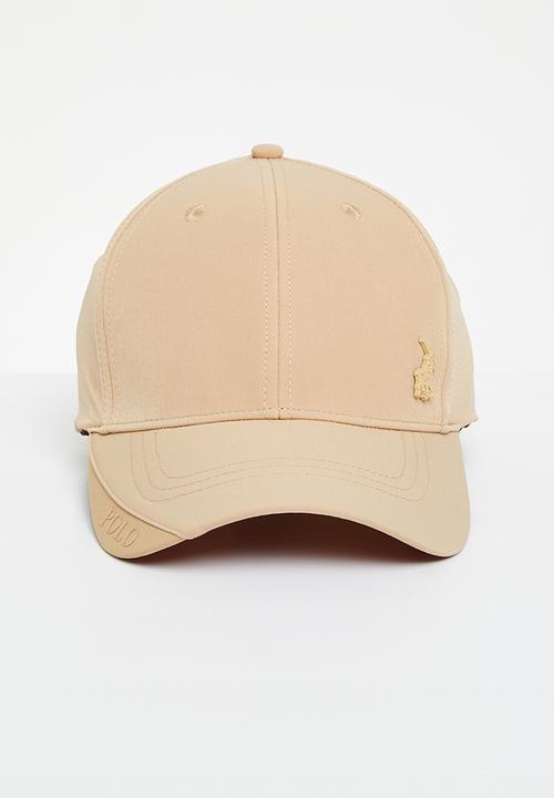 Polo Caps Polo 6 Panel Metal Pony Fitted Peak Khaki (7813371068505)