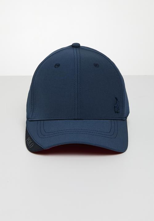 Polo Caps Polo Men's 6 Panel Metal Pony Fitted Peak Blue (7787166990425)