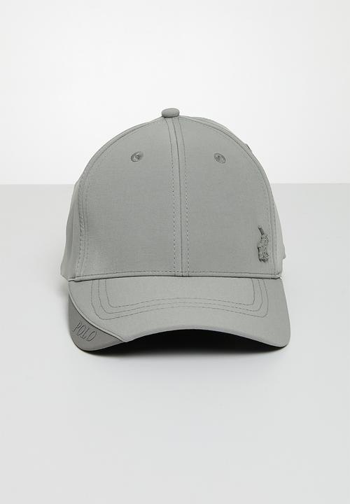 Polo Caps Polo Men's 6 Panel Metal Pony Fitted Peak Light Grey (7787177115737)