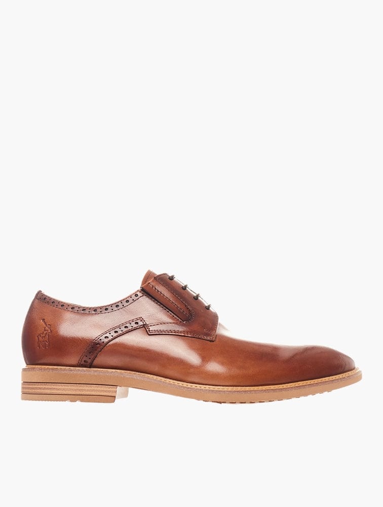Polo Casual Shoes Polo Half Brogue Gibson Lace Up Cognac (7682186412121)
